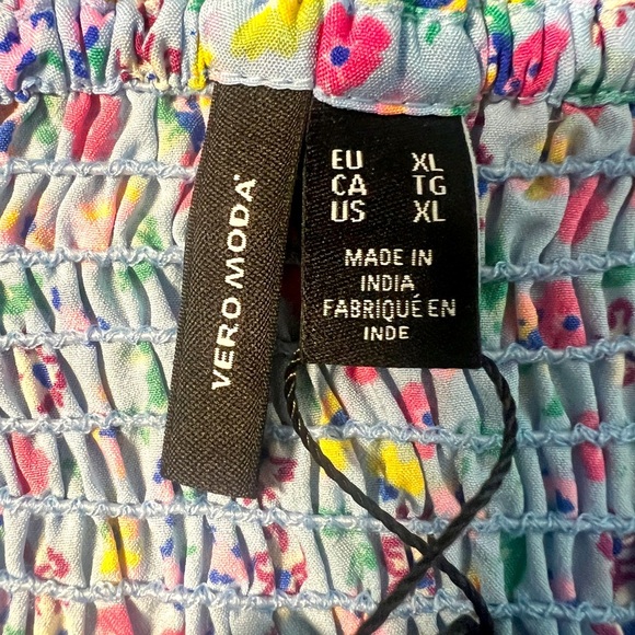 Vero Moda spaghetti strap floral mini dress - size XL  - NWT - Picture 7 of 9